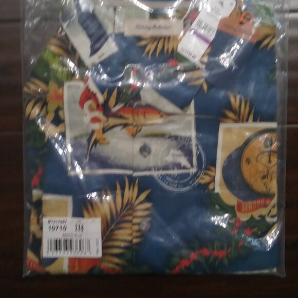 Tommy Bahama 2X B Bering Blue Hawaiian Shirt - Picture 1 of 3